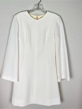 Vintage Dress Small Ivory White Bell Sleeve Gogo Dress 1960’s See Measurements